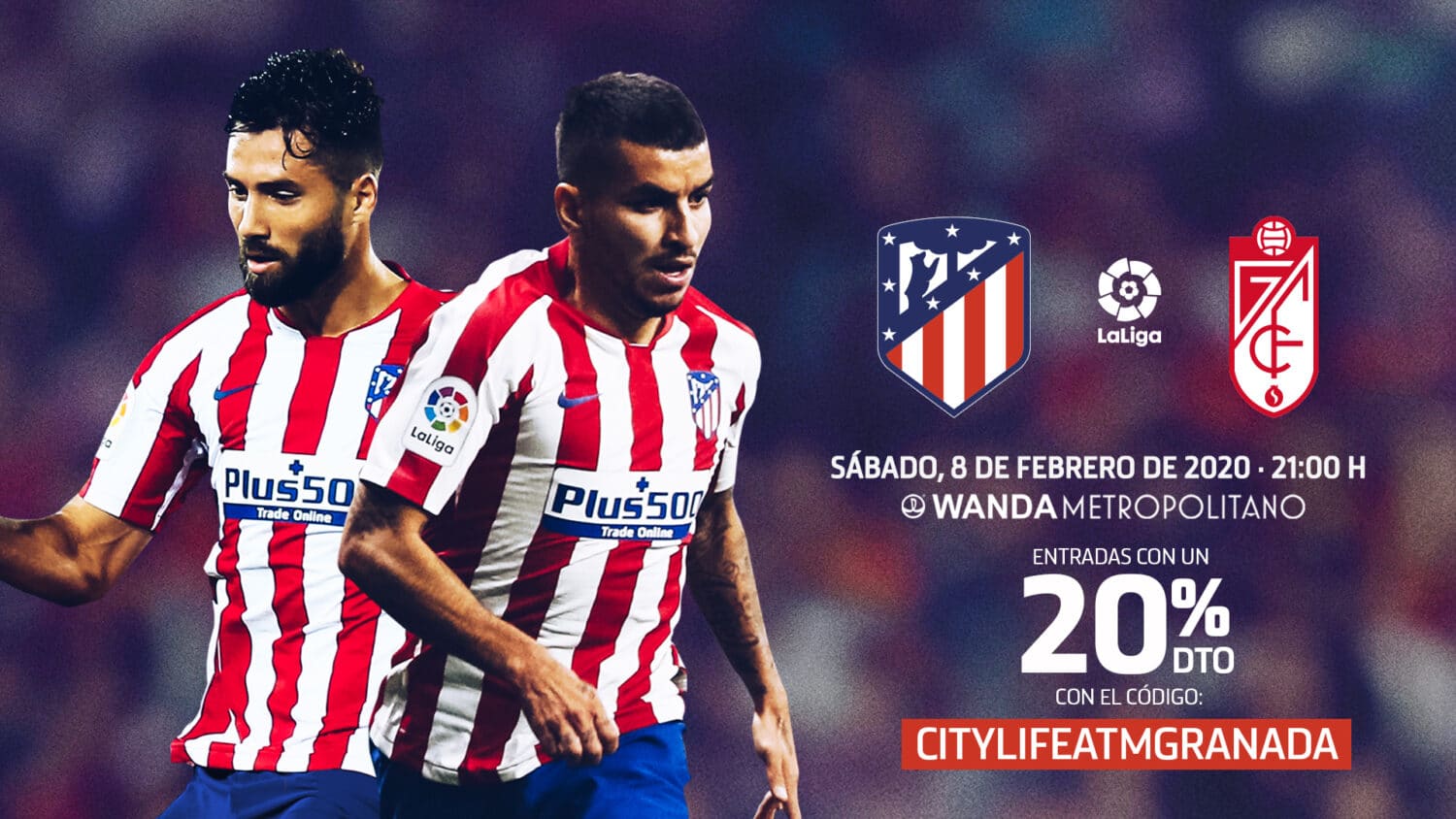 20% Discount – Atlético de Madrid vs. Granada CF (8. FEB 2020 ...